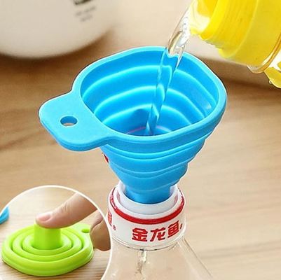 FDA Pantone Màu thực phẩm cổ dài Phễu gấp silicone