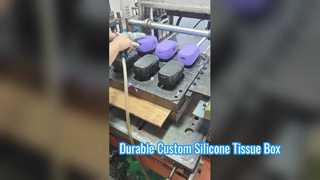 Hộp đựng khăn giấy silicon cấp thực phẩm bền Logo tùy chỉnh